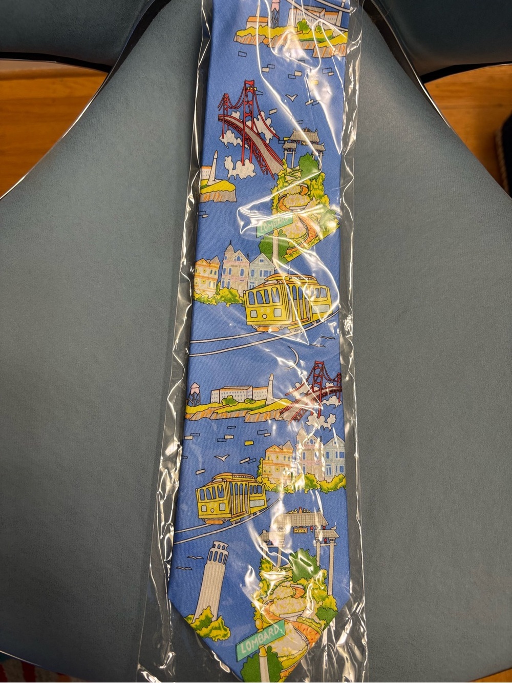 San Francisco Scenic Illustration Men's Tie